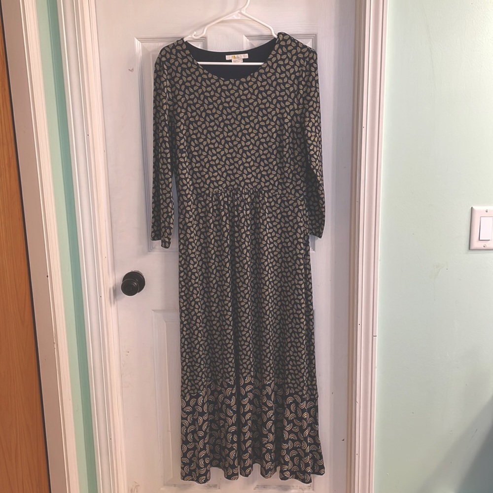 Boden Philippa Rainbow Print Jersey Midi Dress